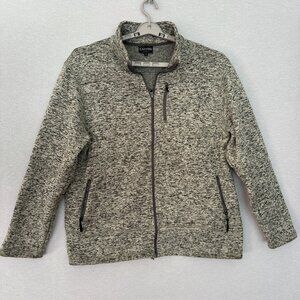 CANYON CREEK MEN'S FULL-ZIP HEATHERED FLEECE JACKET, LONG SLEEVE POCKETS SIZE XL